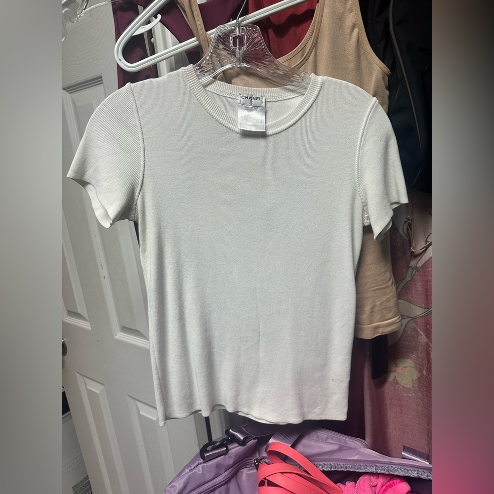 White Chanel Tee